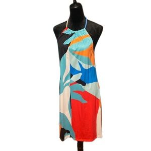 NWOT Casual multicolor halter dress